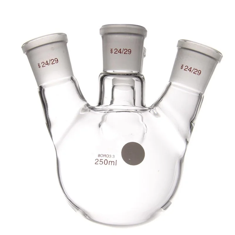 China manufacture four neck round bottom flask for chemical lab