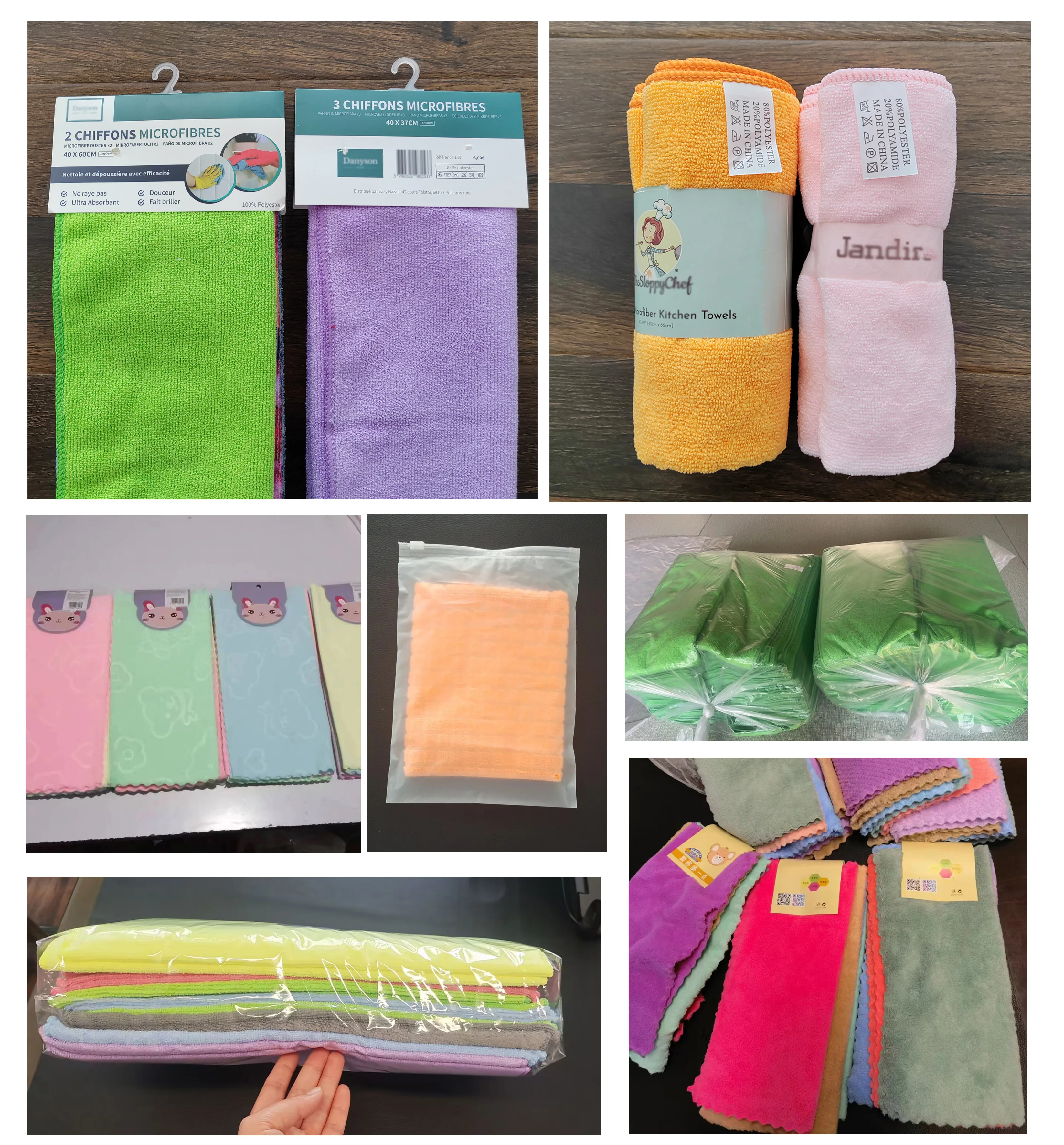 Ultra fine fiber car wash towel, car drying towel, customized logo, ultra-fine fiber bag, customized size, packaging