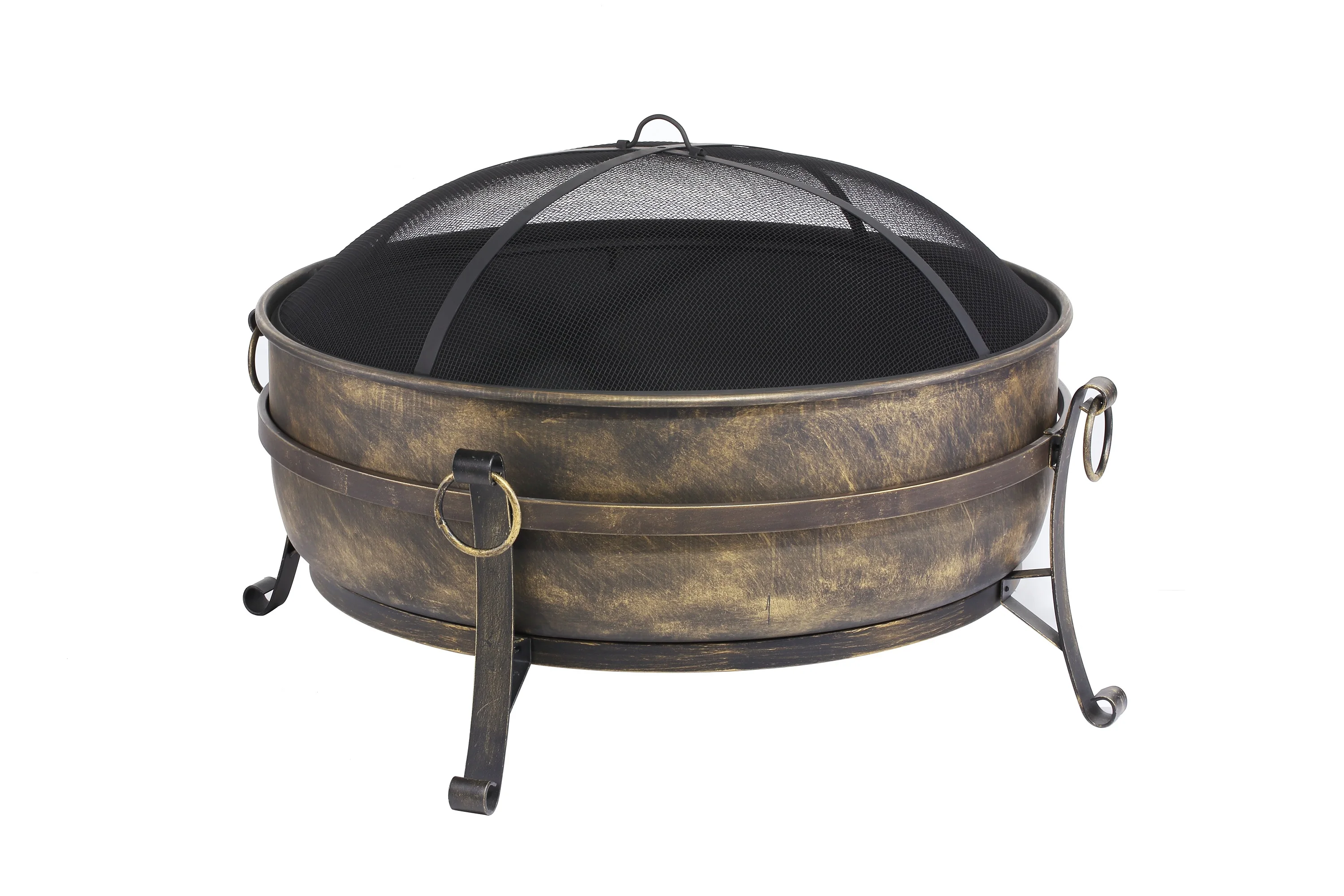 
Round Cauldron Wood Burning Patio backyard creations fire pit 