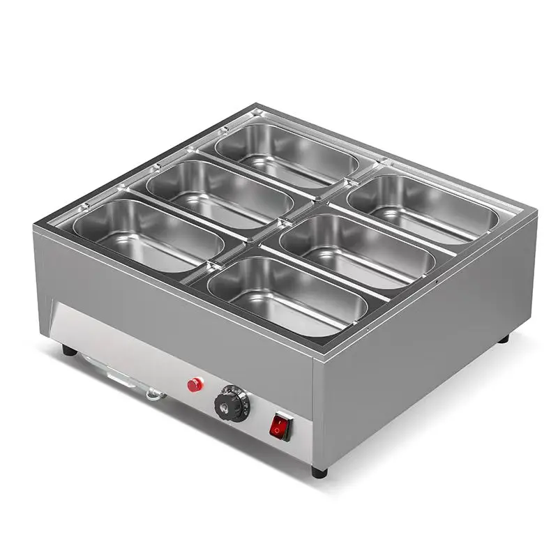 Food Warmer Set 6 Pots Food Display Warmer Snack Warmer Display Buffet Warmer Display Fast Food Warmer
