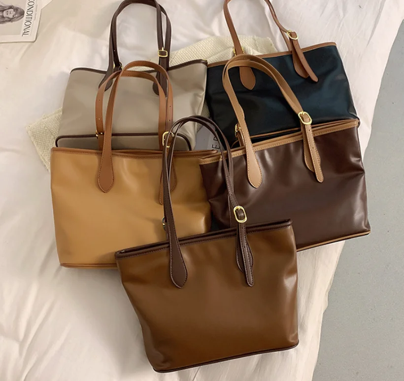 Eco-friendly Minimalistic Beach Tote Bag Durable Washable Grocery Shopper HandBag School Bag for Picnic Travel