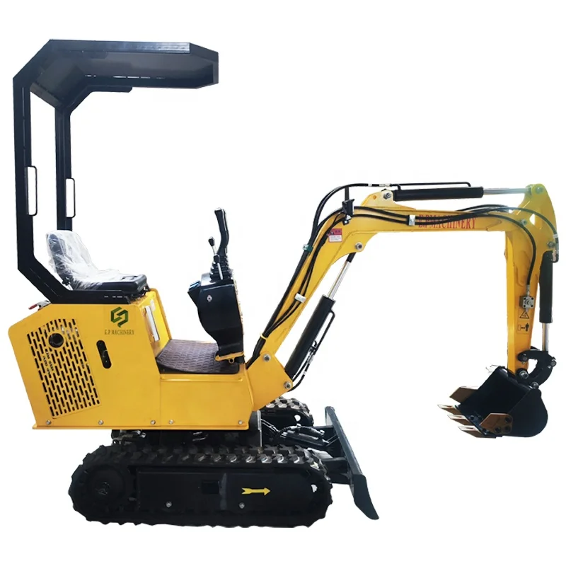Sell Free Shipping Best Price Small Mining Track Hoe Trench Farm Digger 1Ton Mini Excavators For Home Use
