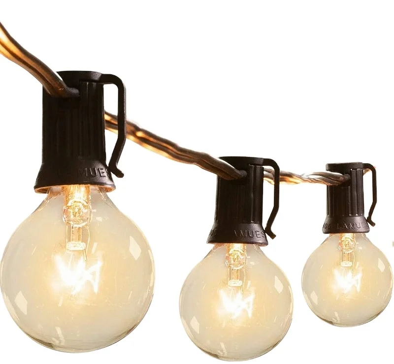 Outdoor Market Globe String Lights with G40 Bulbs for Commercial Decor