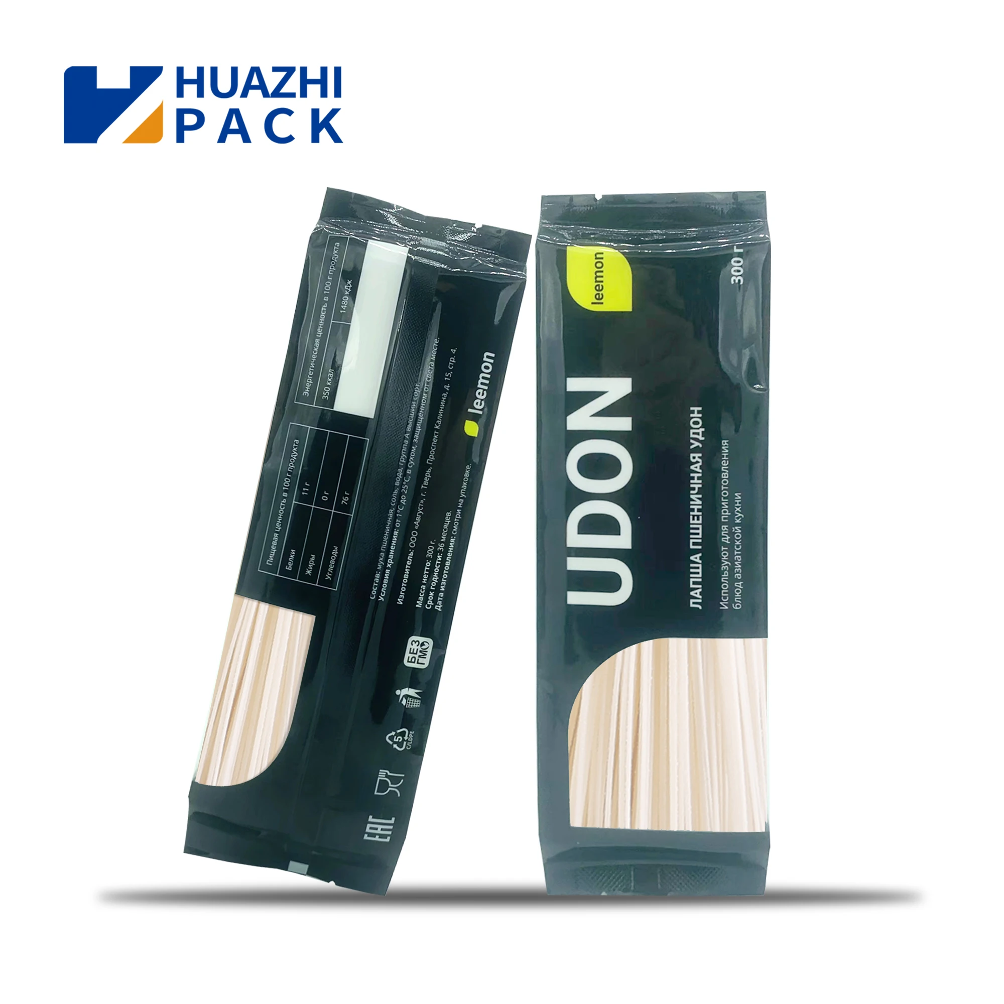 Custom Printing Food Grade Material For Pasta Powder Flour Packaging Side Gusset Bag Noodle spaghetti Packaging Bag