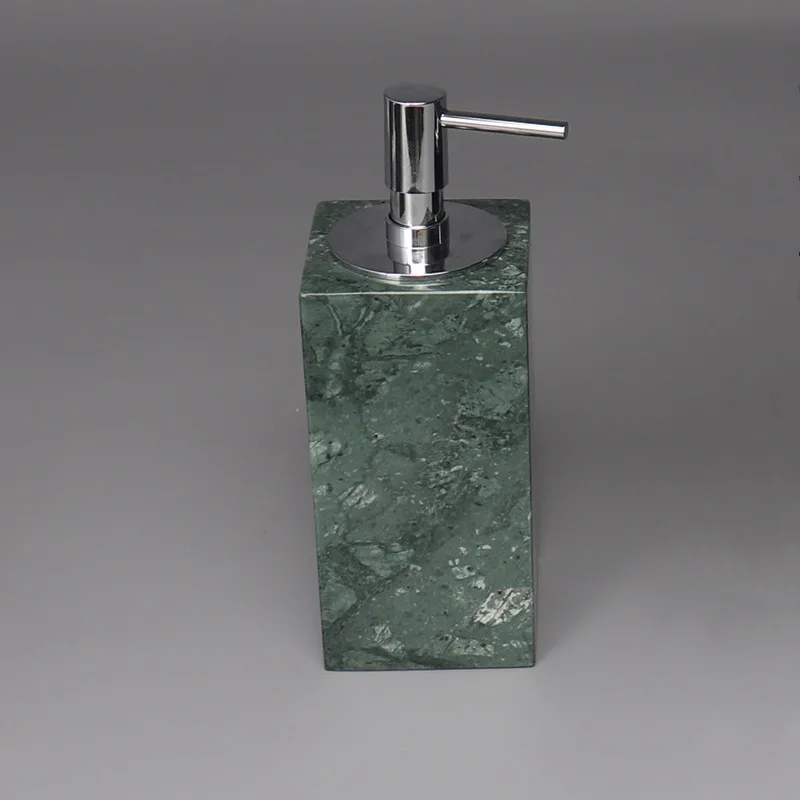 Dark Green Marbled Ceramic Soap Dispenser Soap Dispenser Stainless Steel Pump Head Dish Soap Dispenser