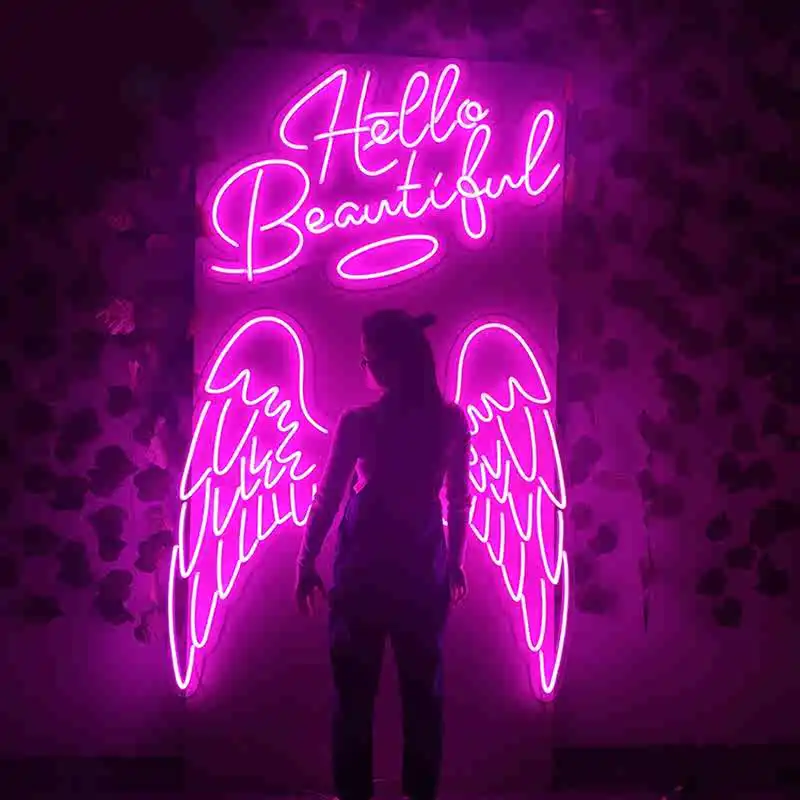 Led Neon Signs Design Your Own Custom Neon Home Decorating Ideas Angel Wings