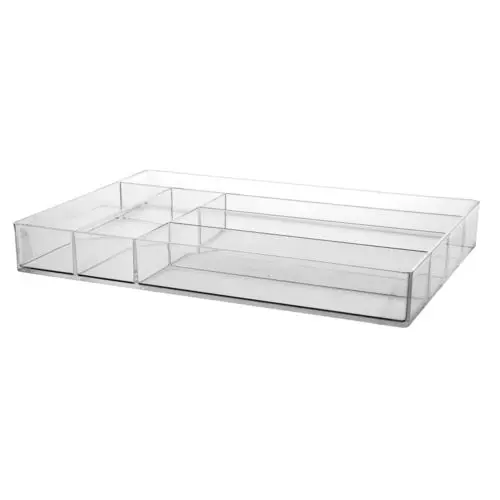 
Customized acrylic cutlery drawer organizer kitchen utensil accessories tray wholesale 