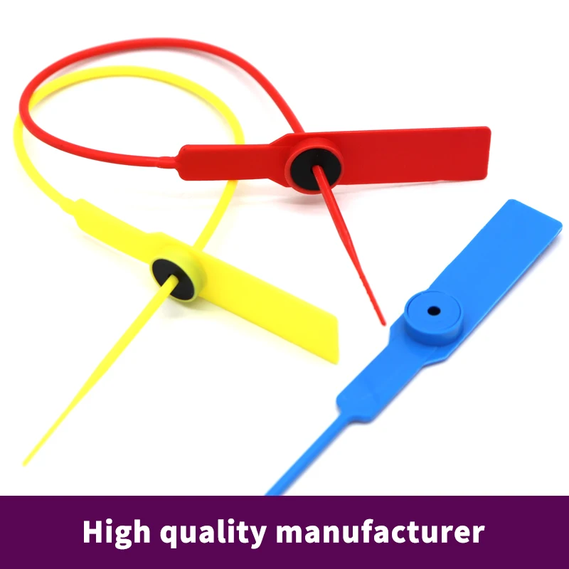 OY-PS102 Disposable Safety Plastic Security Seal Customized Printing Logo Security Plastic Seals Numbered Tamper