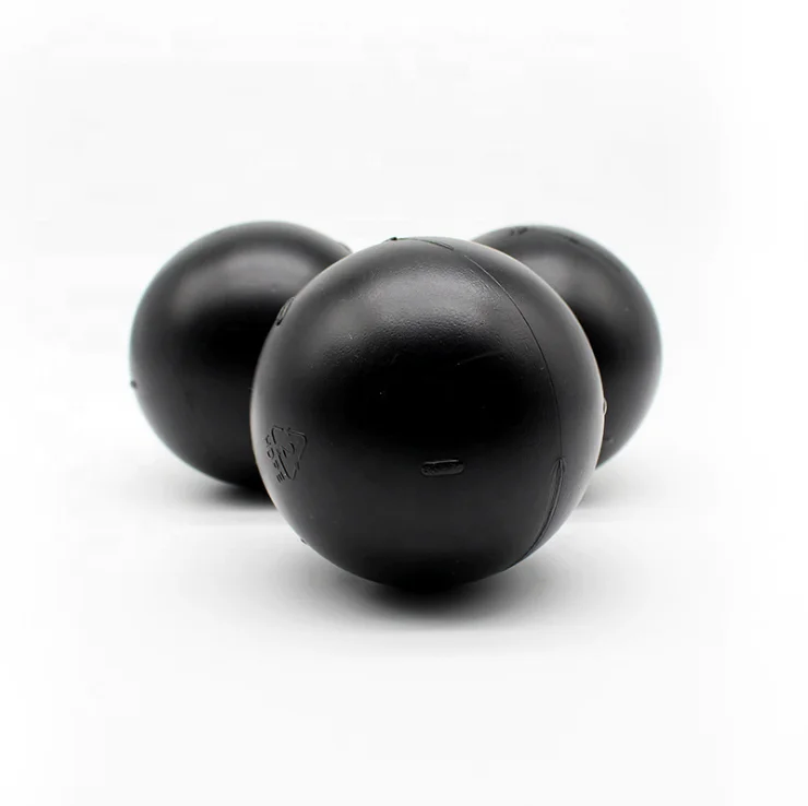 White black 4 inch hdpe hollow round plastic ball