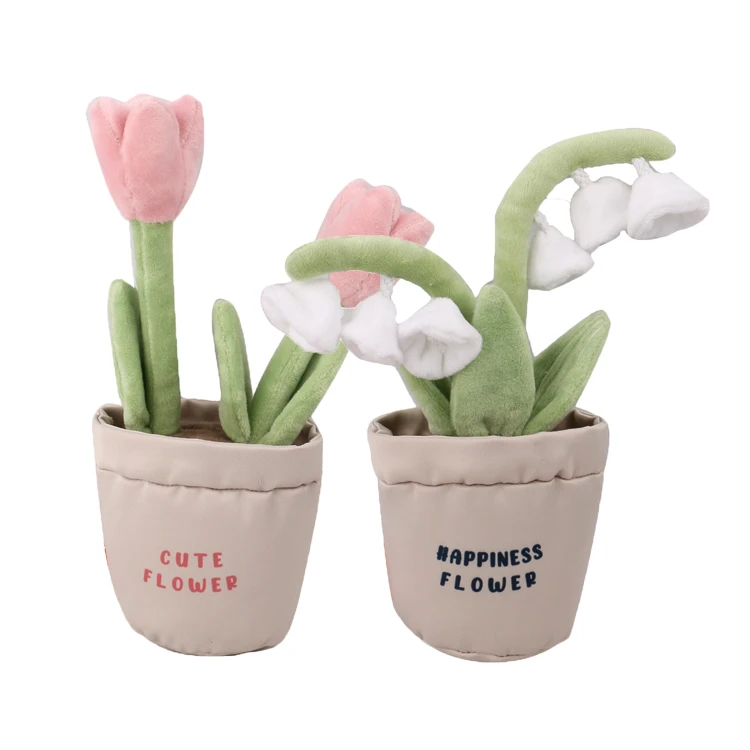 D KING Wholesale Plush Stuffed Flower Potted Sansevieria Snake Plant Toys Plush Cactus Toys