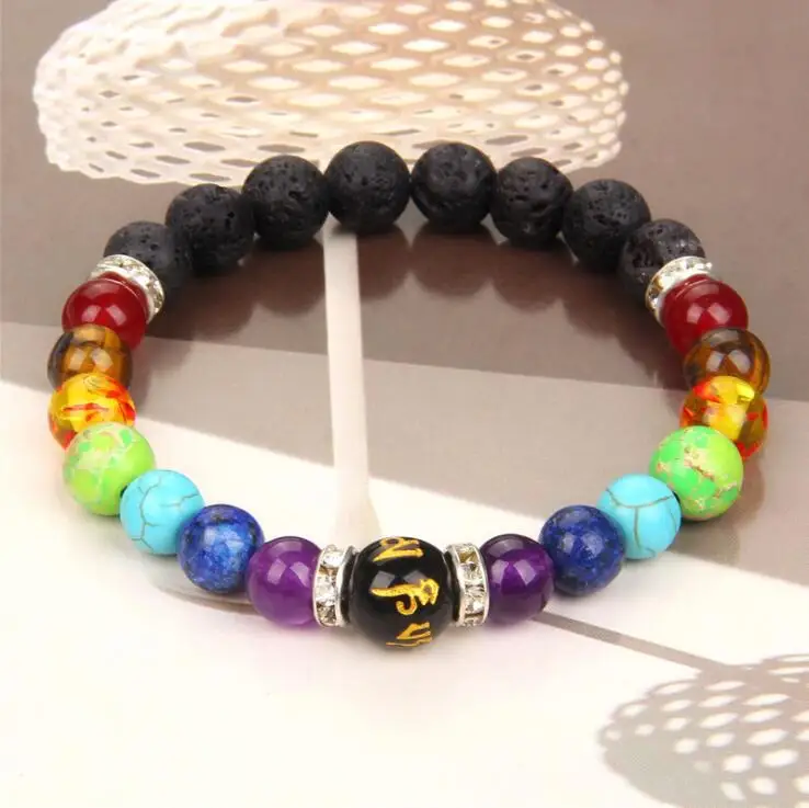 7 Chakra Meaning Cardfor Men Women Natural Crystal Healing Anxiety Jewellery Mandala Yoga Meditation Bracelet
