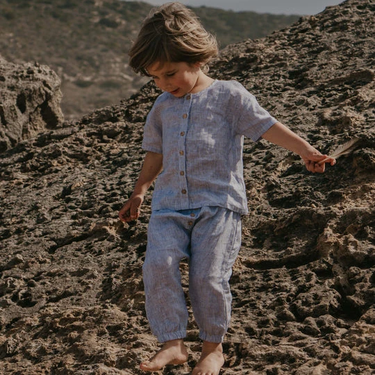 Children Pure Color Scout Shirt And Trouser Suit Kid Casual Characteristic Set