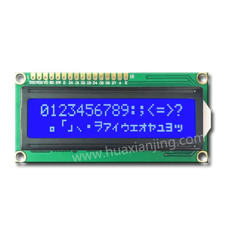 Low Price STN 16x2 Character LCD Display Module Manufacturer 1602A WIth 16 Pin AIP31066 Controller