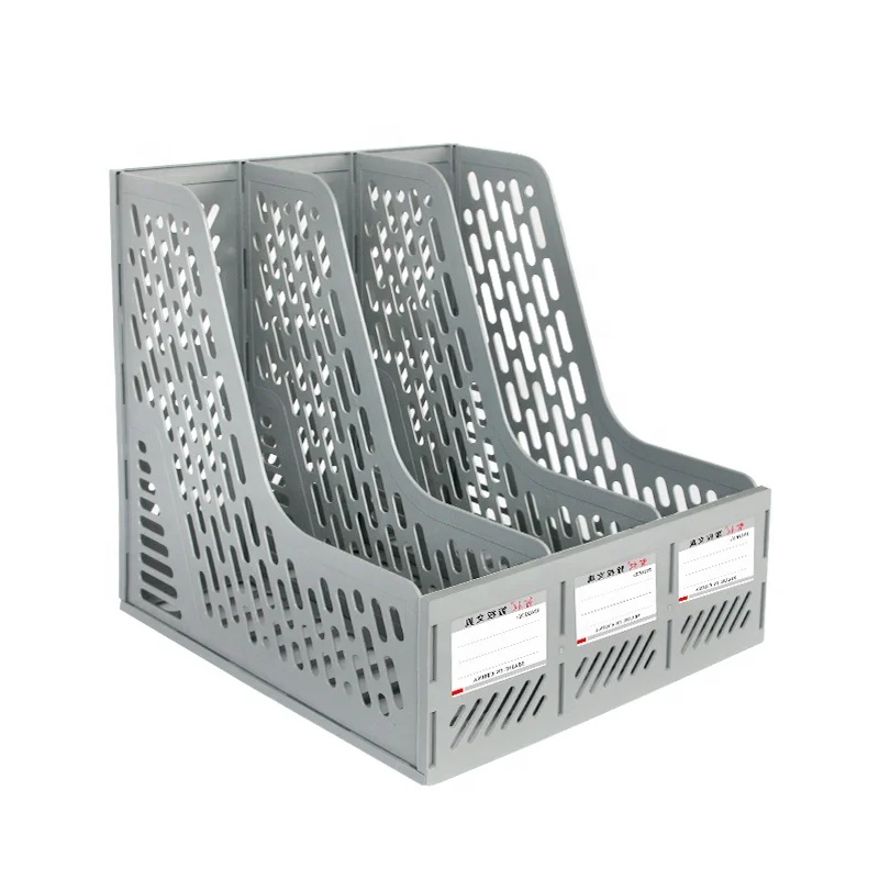 Document Rack Desktop A4 File Rack Office Organizer  Desk 3 Column Magazine Storage Holders High Quality Plastic File Tray