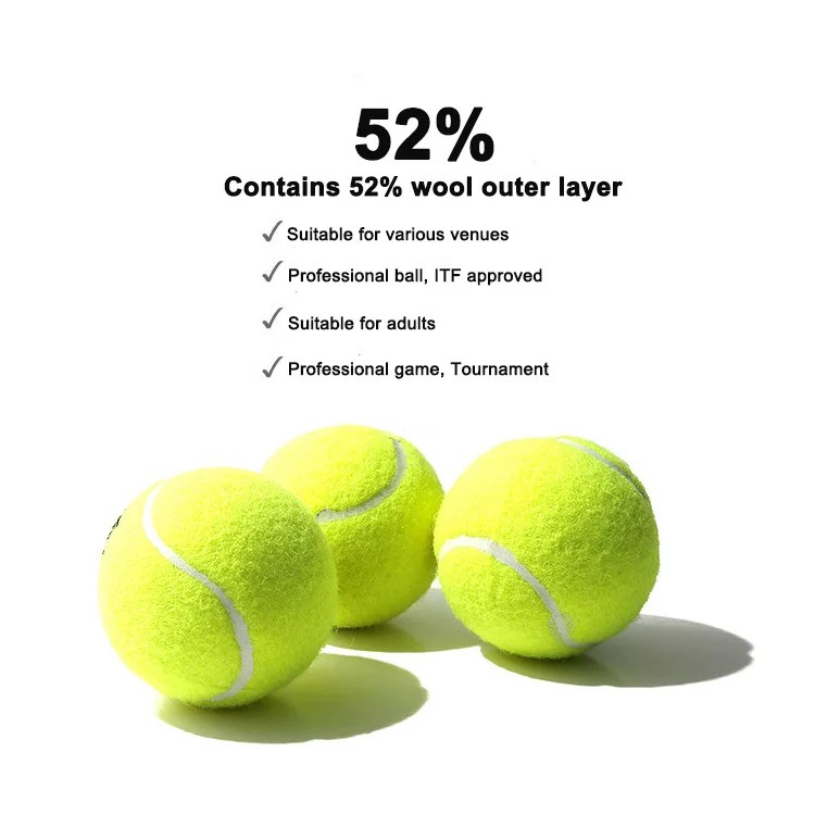 ITF Approved Tournament HV Wool Felt Pressure Tennis Ball with Customized Logo