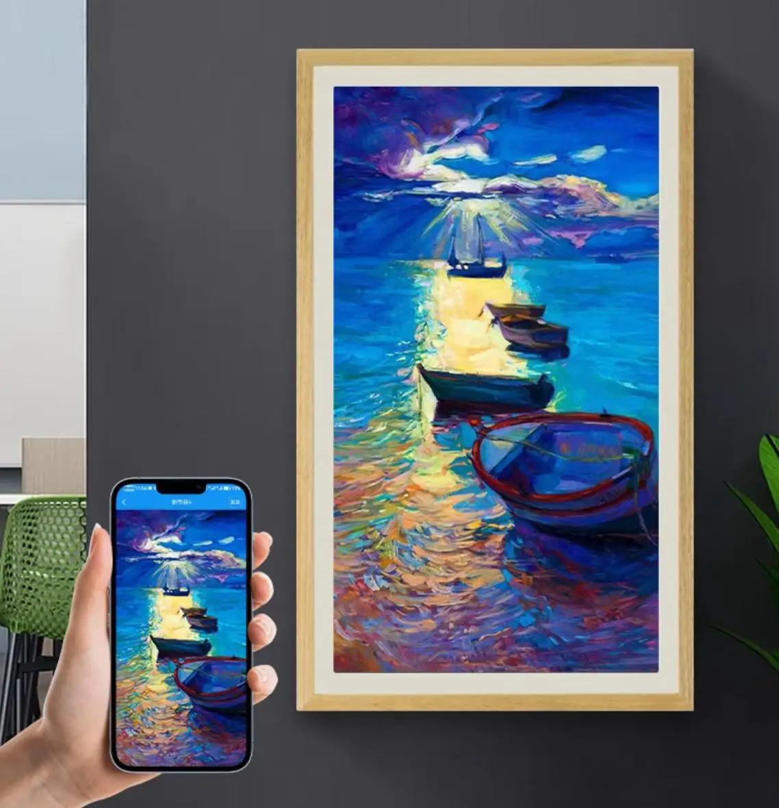 Customization Modern Digital Android Photo Display Digital Art Frame 55 Inch Electronic Digital Photo Frame