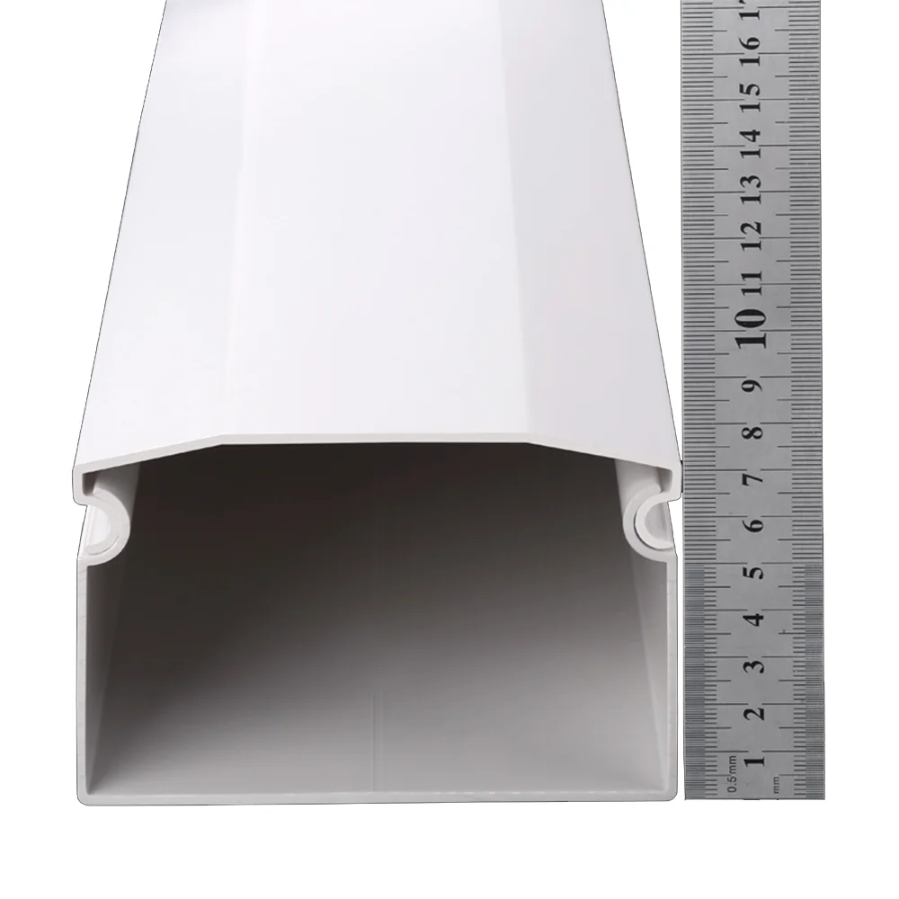 White Flame Retardant Security Protection Wire Duct 100*50mm 100*80mm 120*80mm Pvc Plastic Cable Trunking