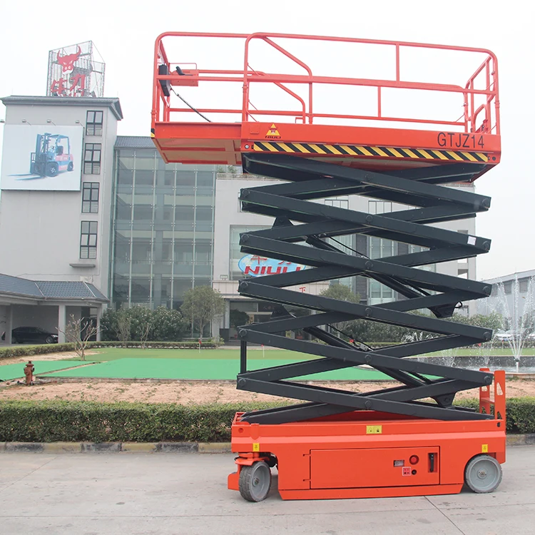 NIULI 14M Working Height Air Scissors Hydraulic Lift Platform/Scissor Lift Electric