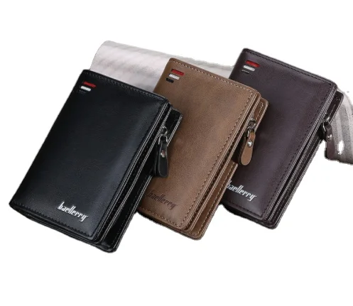 2023 Fashion wholesale high quality soft boys card holder custom leather wallet men