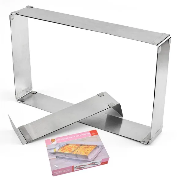 Stainless steel adjustable square mould cake cutter for baking