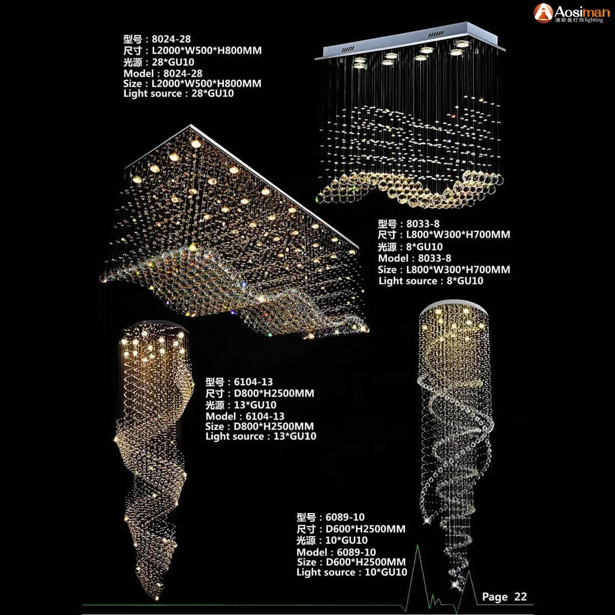 organza shade crystal chandelier