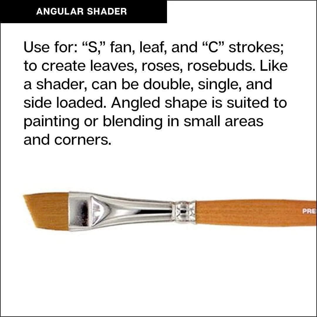 Hot Sale Synthetic Hair for Acrylic Oil Watercolor Paint Short Handle Angular Shader Artist Brushes Set