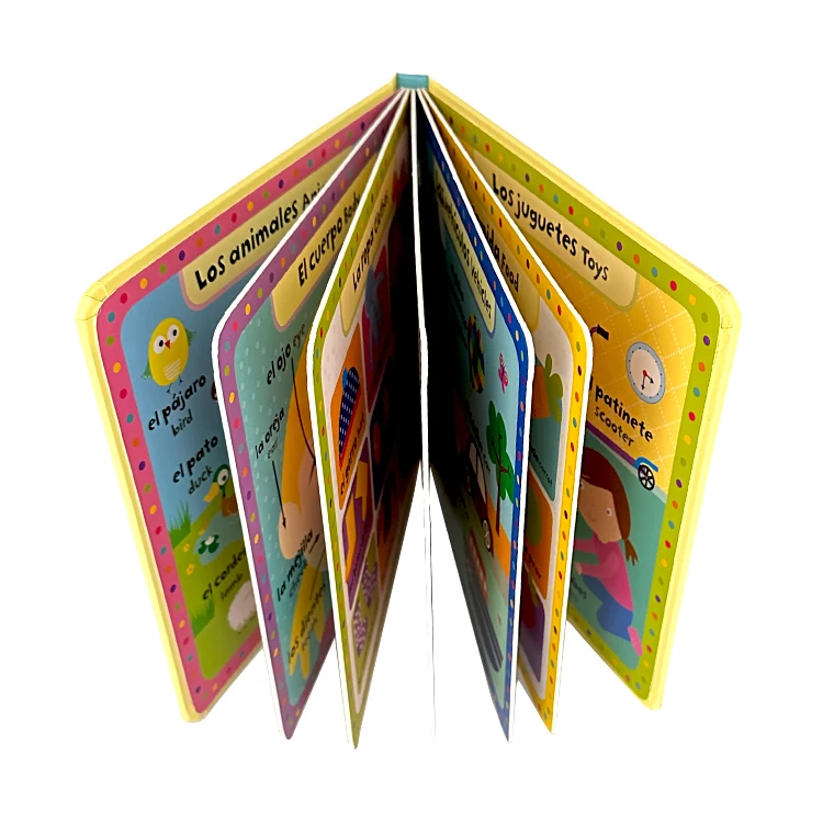 Custom baby English learning first 100 words children boardbook printing