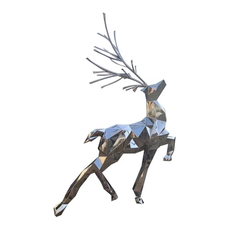 Deer stainless steel sculptures stainless steel deer sculpture wholesale price stainless steel ice bucket deer