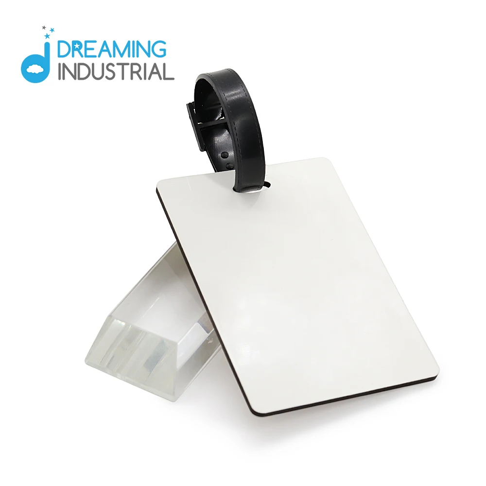 Sublimation blanks Rectangle MDF Luggage Tag without Cork Back Luggage Tag
