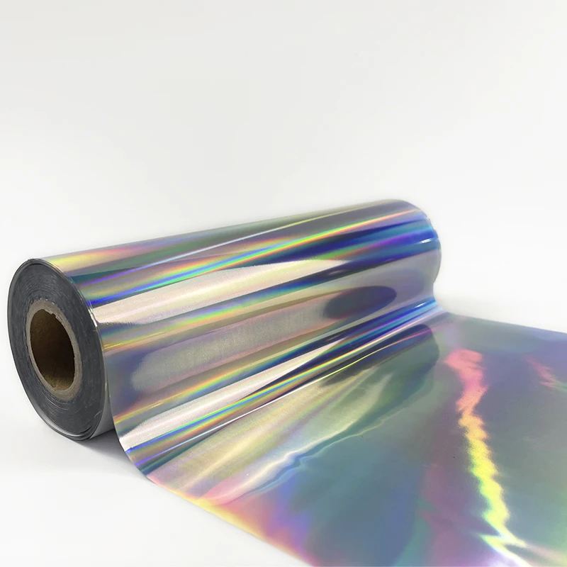 stamping foil holographic silver foil transfer paper for t-shirt printing