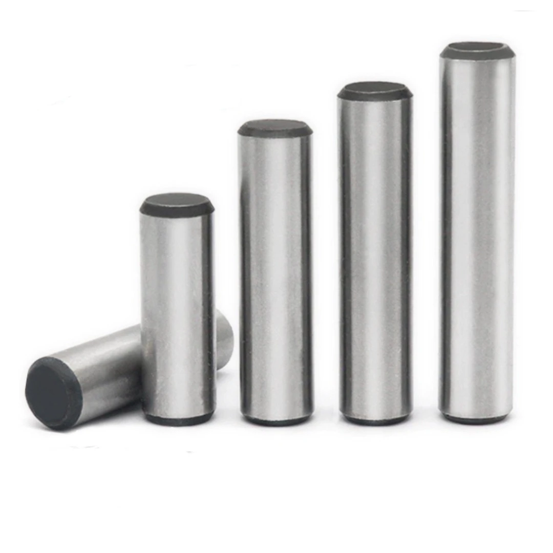 Custom precision stainless steel hardness stepped threaded knurled dowel pin