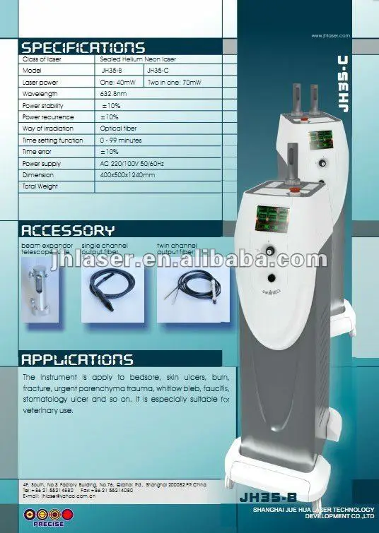 He-Ne(Helium-Neon) laser for acupuncture point irradiation 40mW