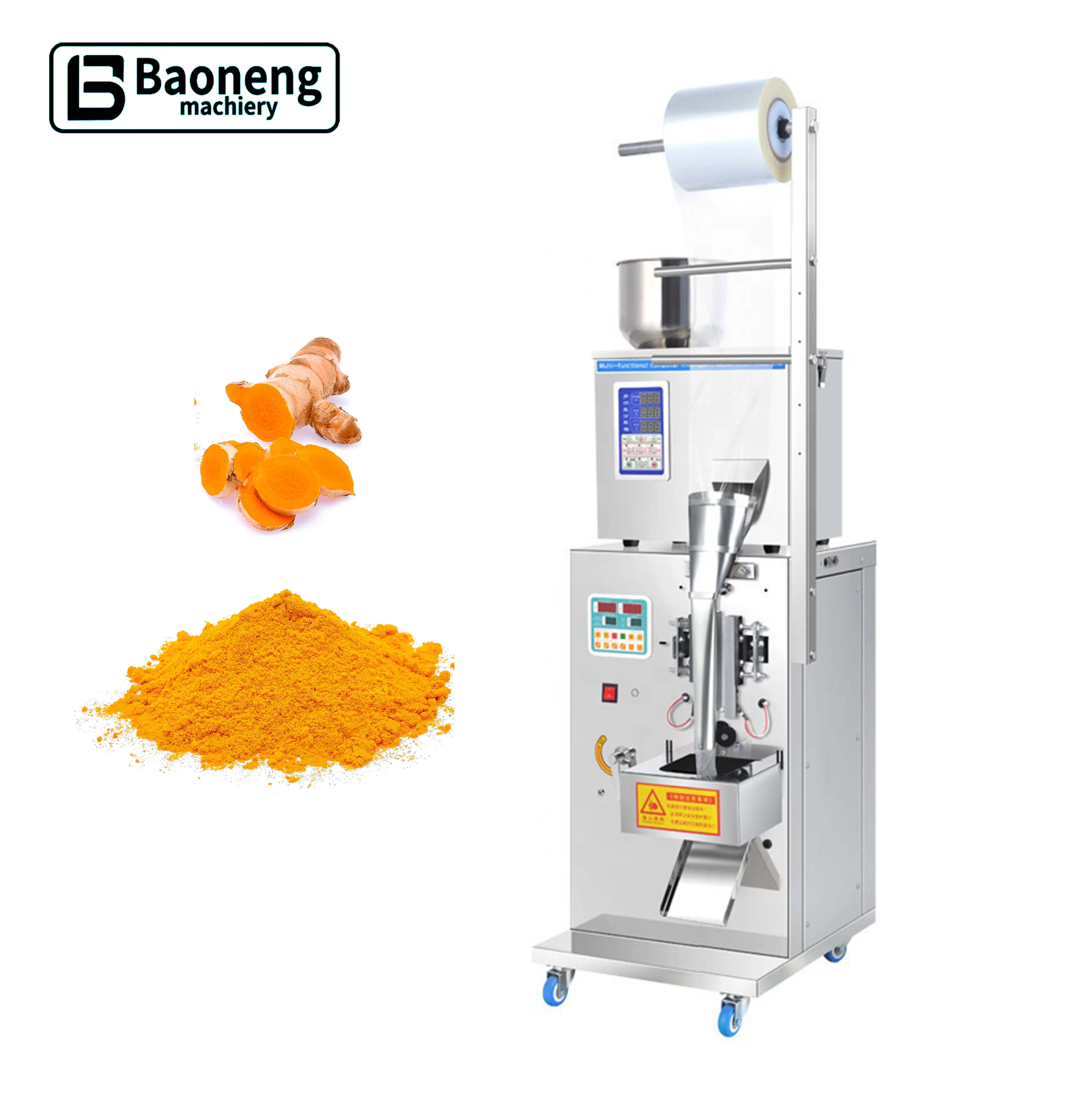 Back \/Side Seal Packaging Machine Automatic Rice Spices Powder Tea peanut kernels \/ coffee powder small packaging machine BN