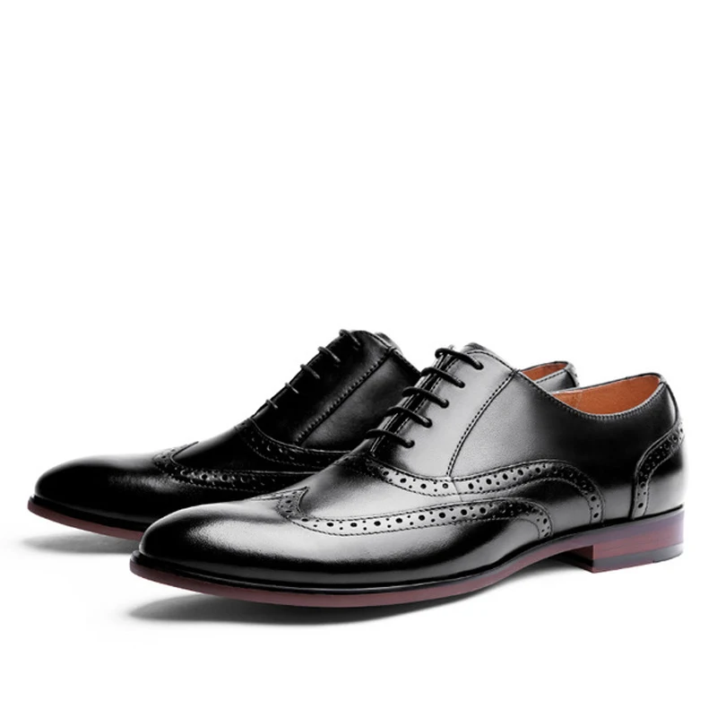 Classic  Luxury brand British Style Formal Shoes Men Dress  Leather Shoes Handmade Office Shoes