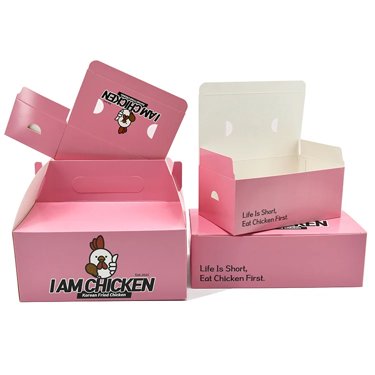 Wholesale Customized Hot Fast Food Packaging Take Out Kfc French Fries Chicken Nuggets Wings Chips Takeaway Lunch Paper Box