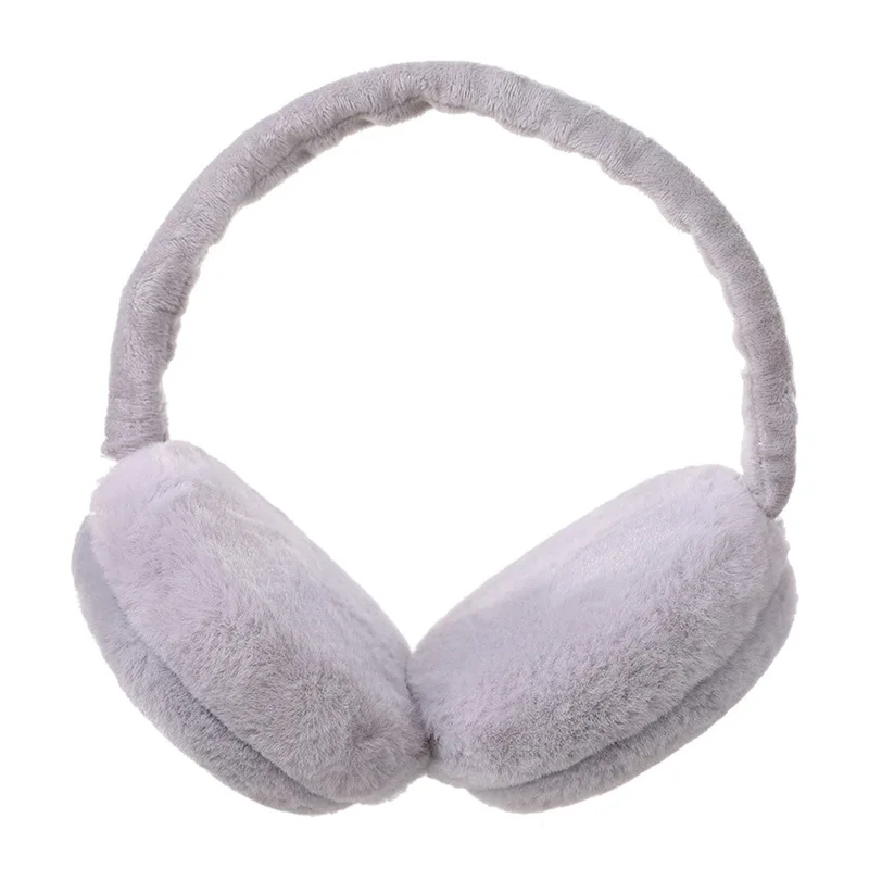 High Quality Women Winter Adjustable Faux Rabbit Fur Earmuffs Elegant Ladies Warmers Wool Comfort Plush Ear Muff
