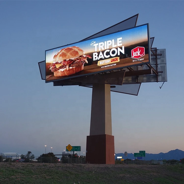 V Shape Billboards Outdoor Advertising LED Digital Screen Billboard for street furniture