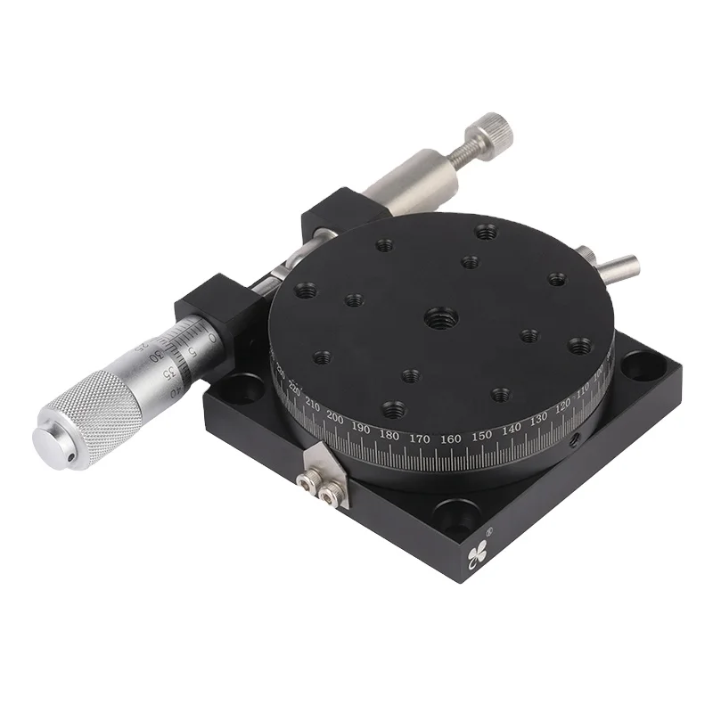 C&K 360 R Axis 40*40mm Manual Rotary Stage Translation Stage For Test Instruments Manual Stage Micrometer Table