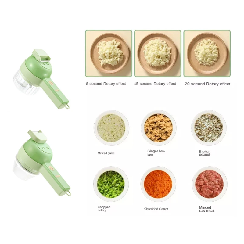 Handheld Electric Mini Garlic Vegetable Food Chopper Slicer USB Rechargeable Vegetable Cutter Processor Grater