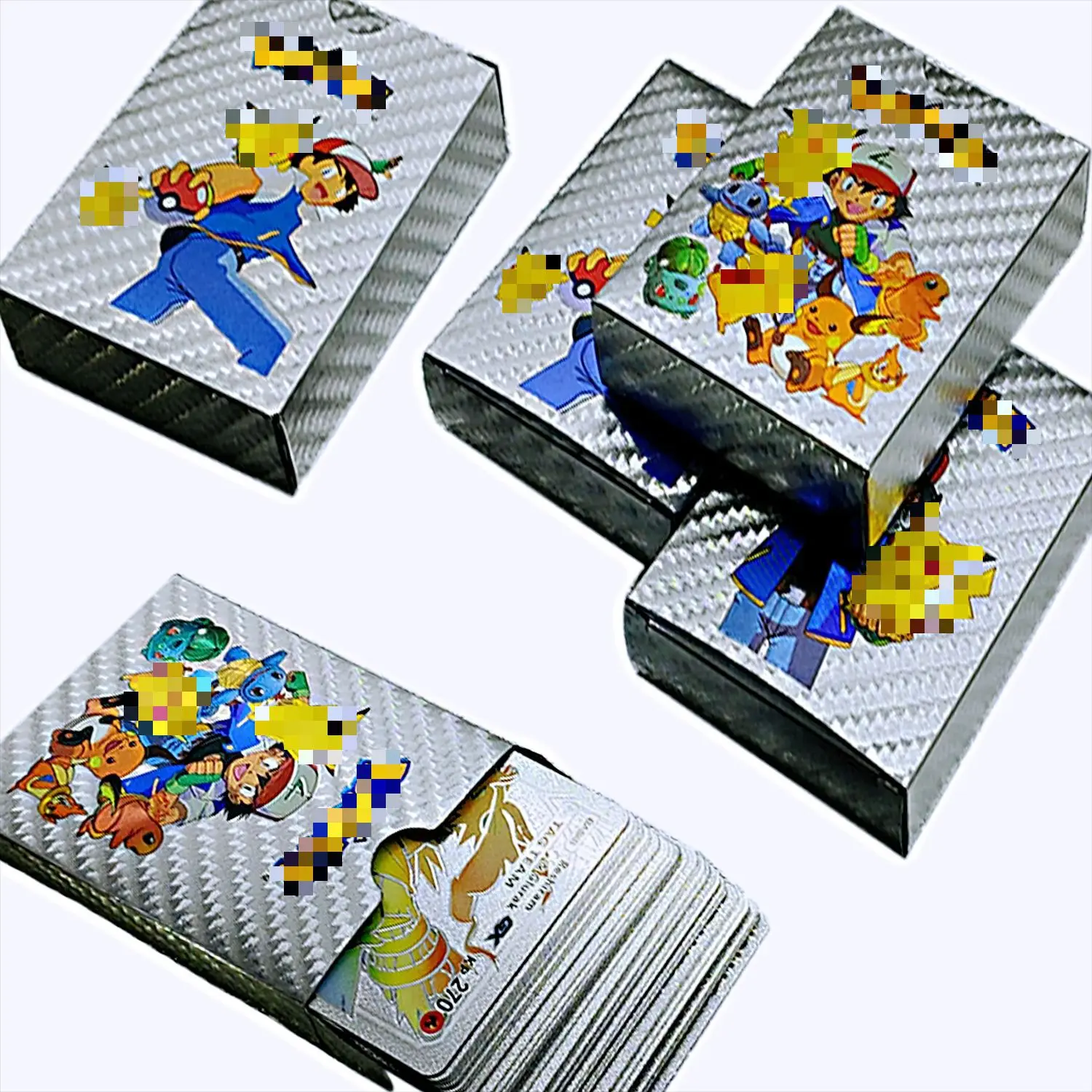 Card Collection Box Bundle Includes and Compatible with 55 Poke mon Ultimate Rare Card Bundle