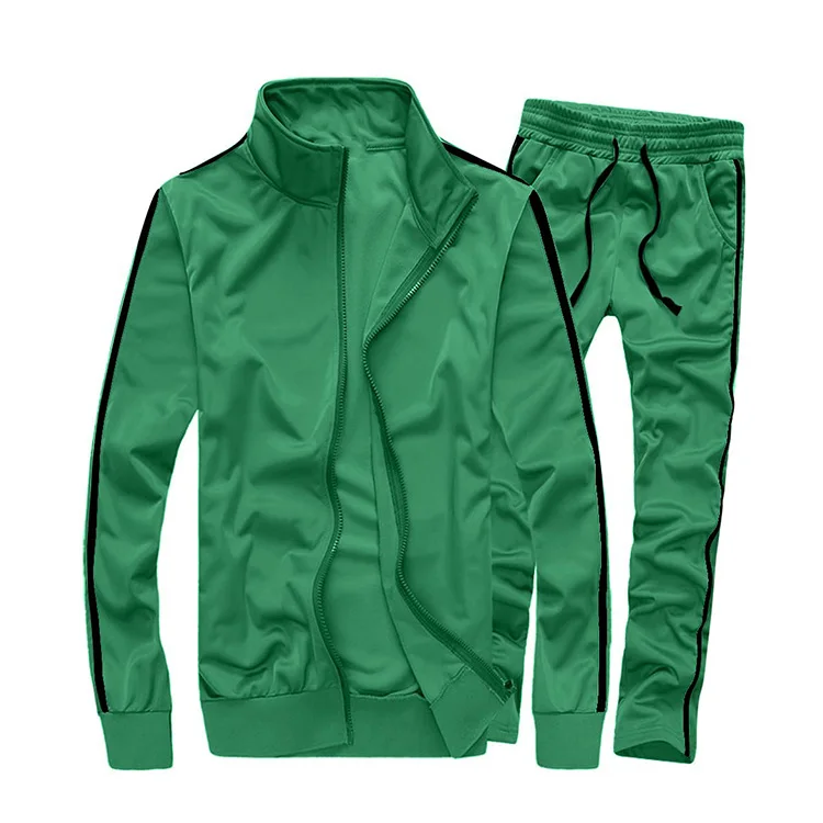 Wholesale Unisex Casual Winter Active wear Full Zip Warm Tracksuits For Men Factory 2 Pieces Custom Casual Jogging Tracksuit Set