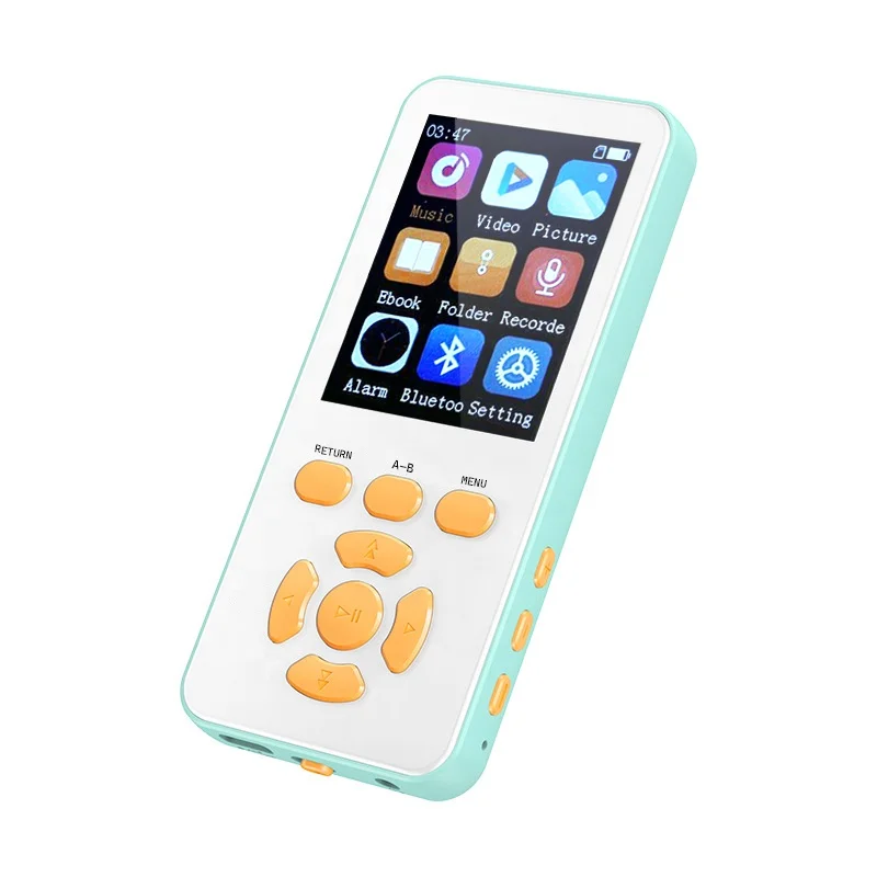 X80 E-Book Reading Mp3 Music Player Alarm Clock Setting HD Voice Recorder USB Cable for Students/Meeting