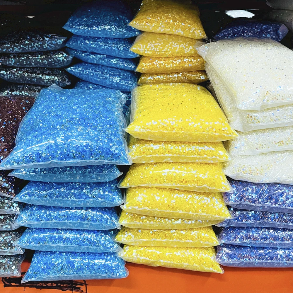 Yantuo 2mm -6mm Non Hot Fix Flatback Crystal Stones Transparent AB Jelly Resin Rhinestone For DIY Decoration