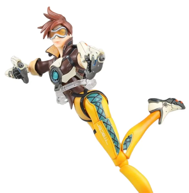 Hot Toys OW Overwatches Figure Hero Tracer luminescence movable Model Toys 27cm model Figurine Anime Model Toys