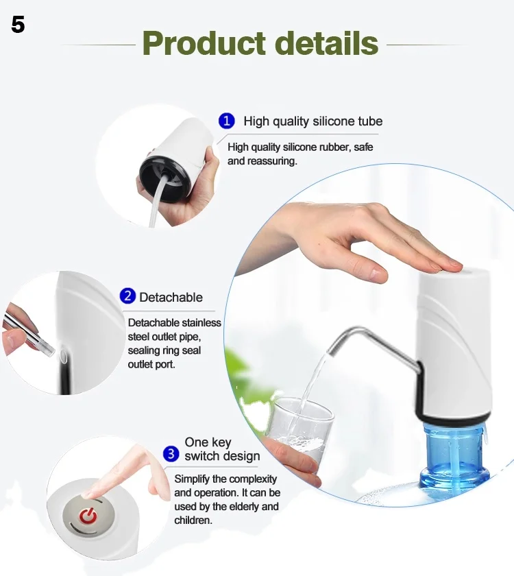 
 Лидер продаж, водяной насос для бутылок, портативный Электрический дозатор воды  