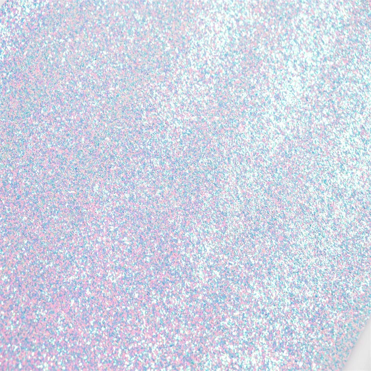 Good Quality Fabric Fine Helographic Rolls Blue Glitter Faux Leather A4 Sheets