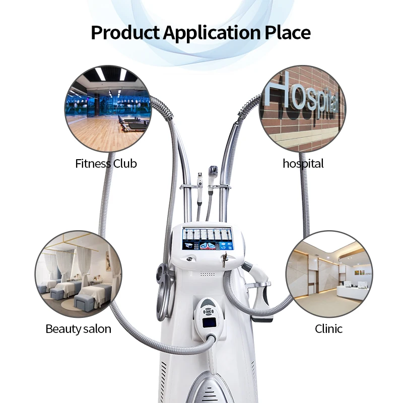 Popular RF Vacuum Roller Body Slimming Muscle Shaping Equipment Ems Muscle Stimulator Muscle Machine Color Touch Screen 10mhz