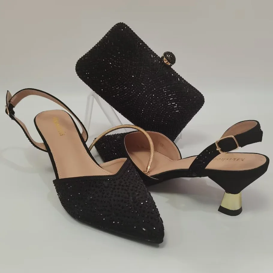 Luxurious elegant genuine leather material women high heel shoes manufacturer woman wedding pumps low For Sales