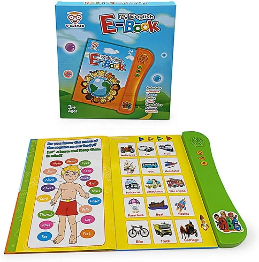 Interactive Educational Electronic Book Bilingual Toys Spanish English Talking Sound Books