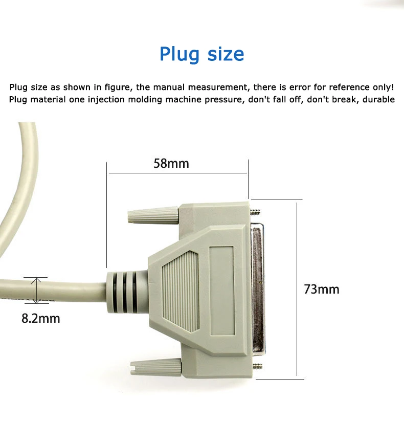 DB37 male to male to female data connection cable industrial control data cable computer connection data cable